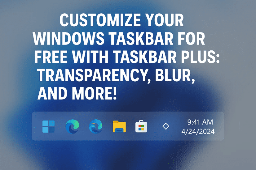 使用 Taskbar Plus 免费自定义您的 Windows 任务栏:透明度、模糊等等! - 极客技巧