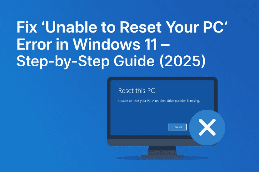 修复Windows 11中的“无法重置您的PC”错误