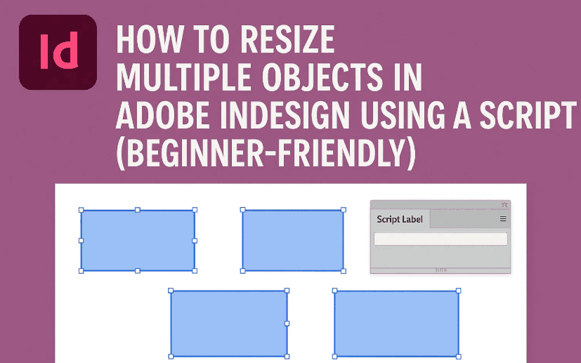 📐如何使用脚本（初学者友好）在Adobe Indesign中调整多个对象的大小