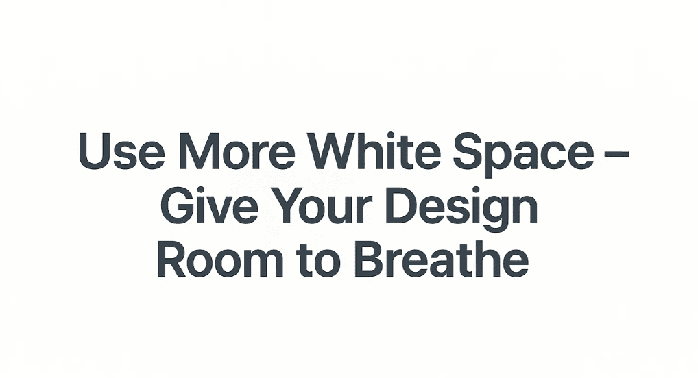 使用更多的空白