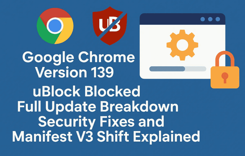 Google Chrome版本139：UBLOCK被阻止，完整的更新故障，安全修復和清單V3班次解釋了