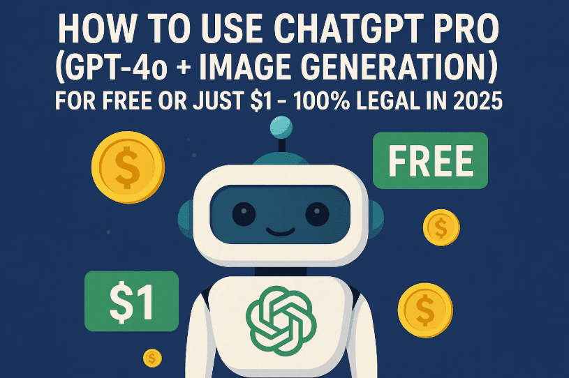 如何免费使用Chatgpt Pro（GPT-4O +图像生成）或仅$ 1 