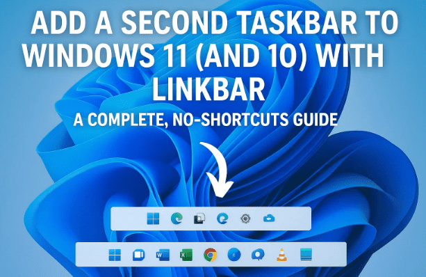 🖥️如何使用linkbar在Windows 11中添加辅助任务栏