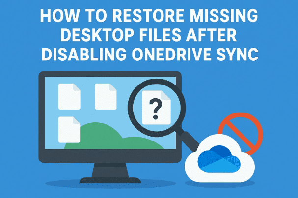 🖥️如何在禁用OneDrive Sync后恢复缺少的桌面文件