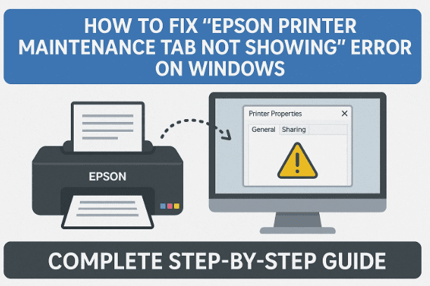 如何修复 Windows 上的“Epson 打印机维护选项卡未显示”错误（完整分步指南）