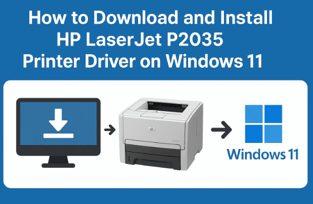🖨️ 如何在 Windows 11 上下载并安装 HP LaserJet P2035 打印机驱动程序（分步指南）