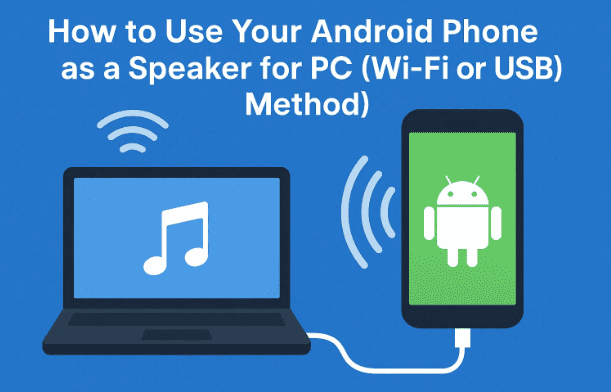 🎧 如何使用 Android 手机作为 PC 的扬声器（Wi-Fi 或 USB 方式）