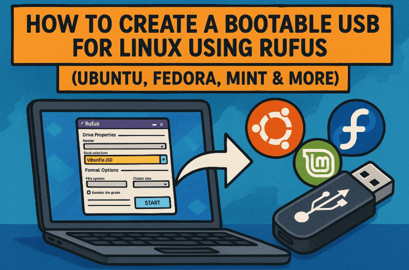 💻 如何使用 Rufus 创建 Linux 的可启动 USB（Ubuntu、Fedora、Mint 等）