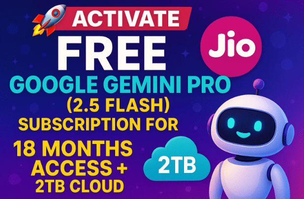 🚀 为 Jio 用户激活免费的 Google Gemini Pro（2.5 Flash）订阅