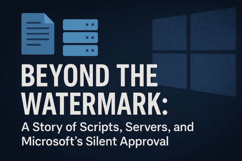 超越水印：脚本、服务器和 Microsoft 默默批准的故事