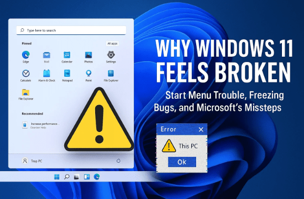 为什么 Windows 11 感觉很糟糕：开始菜单问题、冻结错误和微软的失误