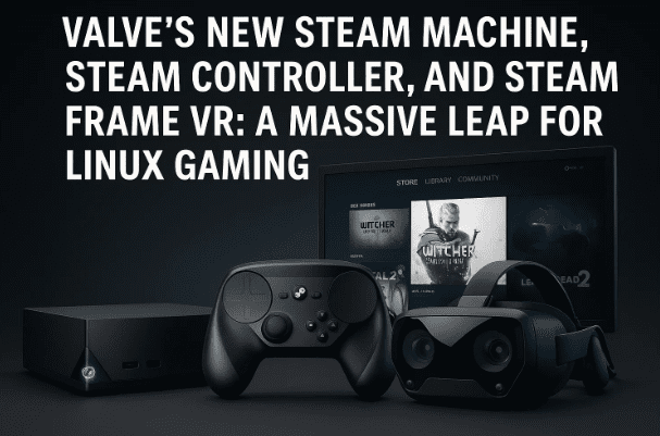 Valve 的全新 Steam 机器、Steam 控制器和 Steam Frame VR：Linux 游戏的巨大飞跃