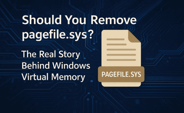 您应该删除 pagefile.sys 吗？ Windows 虚拟内存背后的真实故事