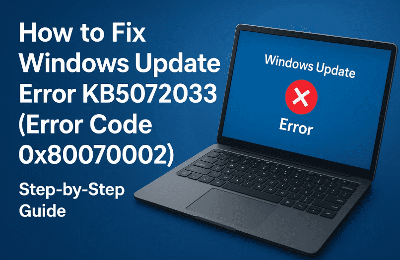 如何修复 Windows 更新错误 KB5072033（错误代码 0x80070002）